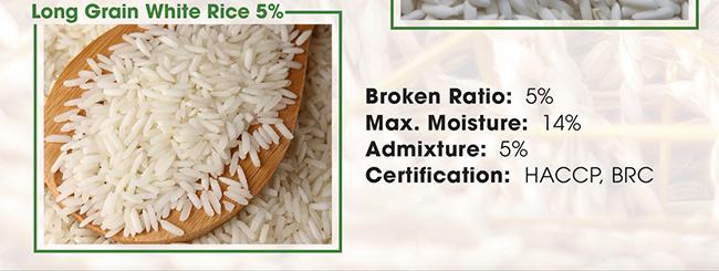 Long Grain White Rice 5%